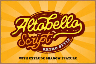 Altobello: A Retro Script with Bold Shadow and Swashes