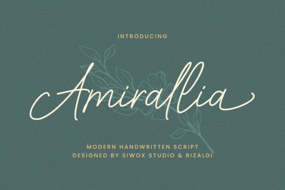 Amirallia: A Monoline Script for Modern Designers