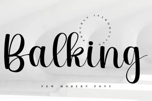 Balking: A Magical Script Font for Elegant Designs