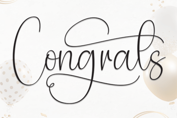 Congrats Script Font: Infusing Elegance and Joy into Your Designs