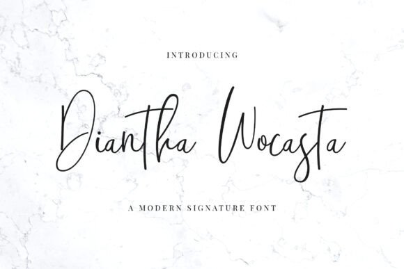 Diantha Wocasta: A Handwritten Font for Authentic Design