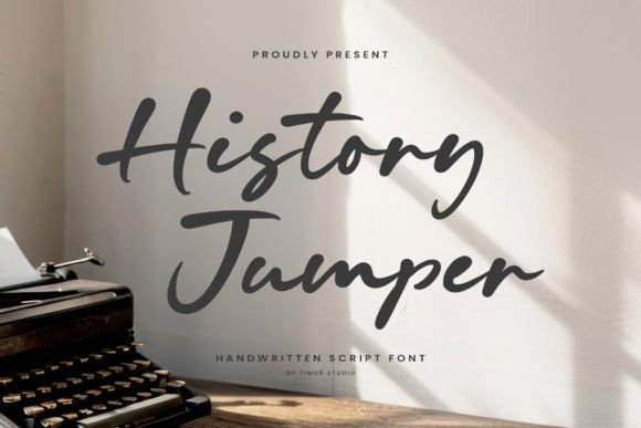 Leap Through Time with History Jumper: A Handwritten Script Font