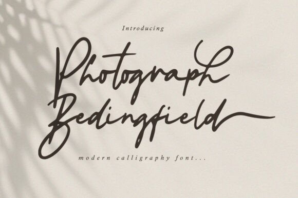 Photograph Bedingfield: A Calligraphy Font for Modern Signatures