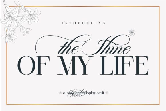 The Shine of My Life: A Timeless Font Duo for Elegant Designs